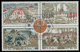 MONACO 1963 Nr 748-751 Gestempelt VIERERBLOCK X3EEF86 - Used Stamps