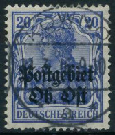 BES. 1WK PG OBER OST Nr 8a Zentrisch Gestempelt X45AA2A - Bezetting 1914-18