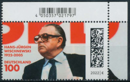 BRD BUND 2022 Nr 3700 Postfrisch ECKE-ORE X51F22A - Unused Stamps