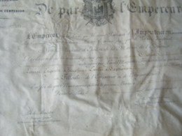 PARCHEMIN 1856 BREVET NAISSANCE LOUISE CROUX MIREPOIX ARIEGE EMPEREUR IMPERATRIC - Autres & Non Classés