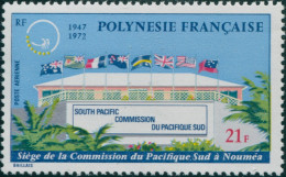 French Polynesia 1972 Sc#C85,SG155 21f Commission Headquarters Noumea MNH - Otros & Sin Clasificación