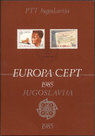 Yougoslavie - Jugoslawien - Yugoslavia Document 1985 Y&T N°DP1983 à 1984 - Michel N°PD2104 à 2105 (o) - EUROPA - Briefe U. Dokumente