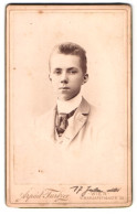 Fotografie Arpád Turtzer, Wien, Margarethenstrasse 32, Portrait Junger Mann Im Anzug Mit Krawatte  - Personnes Anonymes