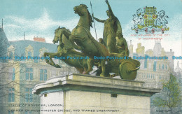 R006761 Statue Of Boadicea. London. Corner Of Westminster Bridge And Thames Emba - Autres & Non Classés