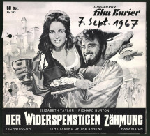 Filmprogramm IFK Nr. 193, Der Widerspenstigen Zähmung, Elizabeth Taylor, Richard Burton, Regie: Franco Zeffirelli  - Zeitschriften