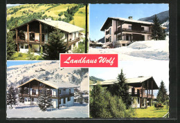 AK Hinterglemm /Saalbach, Hotel Landhaus Wolf, Pinzgauer Stüberl, Im Sommer Und Winter  - Other & Unclassified