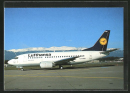 AK Lufthansa, Boeing 737-500 Auf Der Startbahn Mit Bergen  - 1946-....: Era Moderna