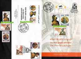 2019- Tunisia - The Three African Popes : Victor 1st – Miltiades – Gelasius 1st - Flyer + FDC + Complete Set 3v.MNH** - Christianity
