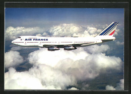 AK Air France, Flugzeug Boeing 747 über Den Wolken  - 1946-....: Moderne