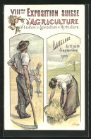 AK Lausanne, XIIIme Exposition Suisse Jagriculture 1910, Bauern Bei Der Arbeit  - Tentoonstellingen