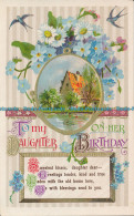 R006850 Greeting Postcard. To My Daughter On Her Birthday. Valentine - Monde