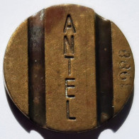 Uruguay  Telephone Token  1988   ANTEL   Wide Letters, Small Date - Monetary /of Necessity