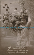R006864 Greeting Postcard. A Joyous Birthday. Boy With Flowers. Valentine. XL. R - Monde