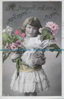 R006865 Greeting Postcard. A Thousand And One Good Wishes To You. Little Girl Wi - Monde
