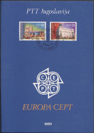 Yougoslavie - Jugoslawien - Yugoslavia Document 1990 Y&T N°DP2283 à 2284 - Michel N°PD2414 à 2415 (o) - EUROPA - Brieven En Documenten
