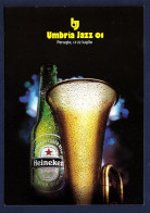 Advertising Postcard,Umbria Jazz 2001, Perugia 13-22 Luglio.HEINEKEN Night, Paolo Conte. - Musik Und Musikanten