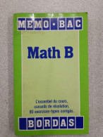 Math B (Memo Bac) - Other & Unclassified
