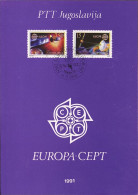 Yougoslavie - Jugoslawien - Yugoslavia Document 1991 Y&T N°DP2341 à 2342 - Michel N°PD2476 à 2477 (o) - EUROPA - Cartas & Documentos