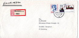 L78920 - Bund - 1991 - 250Pfg Frauen MiF A R-Bf OSCHATZ -> Bremen - Briefe U. Dokumente