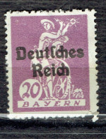Série Courante Surchargée "Deutsches Reich" : Bavaria - Neufs
