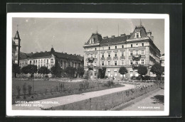 AK Leoben, Kaiser Josefpark Mit Grand Hotel  - Autres & Non Classés