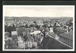 AK Budweis / Ceske Budejovice, Blick über Die Dächer Der Stadt  - Tchéquie