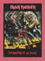 Iron Maiden-The Number Of The Beast. Heavy Metal Band- Standard Size, Divided Back, New. Ed. Reflex Marketing Ltd N°149. - Musique Et Musiciens