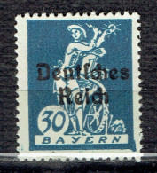 Série Courante Surchargée "Deutsches Reich" : Bavaria - Unused Stamps