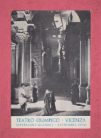 Vicenza, Teatro Olimpico- Spettacoli Classici, Settembre 1972. Al Verso Programma Spettacoli. Cartolina Standard, Verso - Théâtre