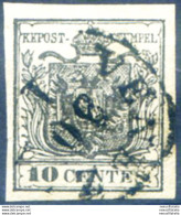 Lombardo Veneto. Stemma, Carta A Mano 10 C. 1850. Usato. - Zonder Classificatie