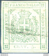 Modena. Stemma Di Savoia 5 C. 1859. Usato. - Non Classés