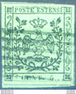 Modena. Aquila Estense Coronata 5 C. 1852. Usato. - Ohne Zuordnung