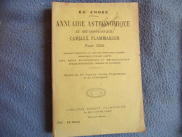 Annuaire Astronomique Et Météorologique Pour 1929 - Scienza