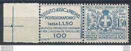 1936 Italia Assicurativi Lire 1,50 Azzurro MNH Sassone N. 17 - Otros & Sin Clasificación