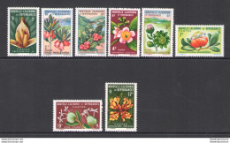 1964-65 Nouvelle Caledonie - Catalogo Yvert N. 314-21 - Fiori - 8 Valori MNH** - Other & Unclassified