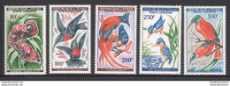 1961-63 Tchad Repubblica - Catalogo Yvert Posta Aerea N. 2-6 - Uccelli - 5 Valori - MNH** - Other & Unclassified