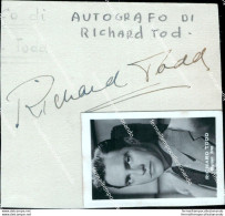 Bn349 Autografo Richard Todd Attore Actor  Personaggi Famosi - Otros & Sin Clasificación