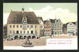 AK Heilbronn A. N., Marktplatz Mit Rathaus Und Ratskeller  - Heilbronn