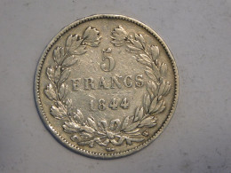 FRANCE 5 Francs 1844 W - Silver, Argent Franc - 5 Francs
