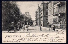 Germany BAD KISSINGEN 1901 Kurhausstrasse. Street View. Old Postcard  (h2304) - Bad Kissingen