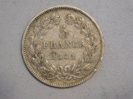 FRANCE 5 Francs 1841 W - Silver, Argent Franc - 5 Francs