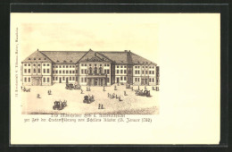 Lithographie Mannheim, Hof- Und Stadttheater Zur Zeit Der Erstaufführung Von Schillers Räuber Um 1782  - Théâtre