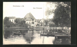 AK Grünheide I. M., Am Peetzsee, Ruderboote  - Grünheide