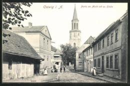 AK Coswig / Anhalt, Markt Mit Ev. Kirche  - Coswig