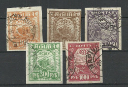 RUSSLAND RUSSIA 1921 Small Lot From Michel 156 - 161 O, 5 Stamps - Gebruikt