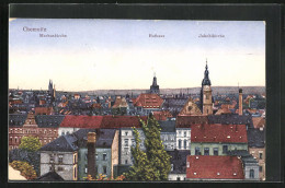 AK Chemnitz, Ortsansicht Mit Markuskirche, Rathaus Und Jakobikirche  - Chemnitz