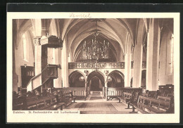 AK Eisleben, Inneres Der St. Andreaskirche Mit Lutherkanzel  - Lutherstadt Eisleben
