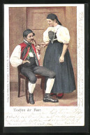 AK Frau Und Mann In Trachten Der Baar  - Costumes