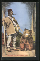 AK Ein Bärenführer Mit Seinem Tanzbär, Dressur  - Osos