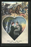 AK Soldatenliebe, Soldat Beim Abschied Von Seiner Liebe  - Oorlog 1914-18